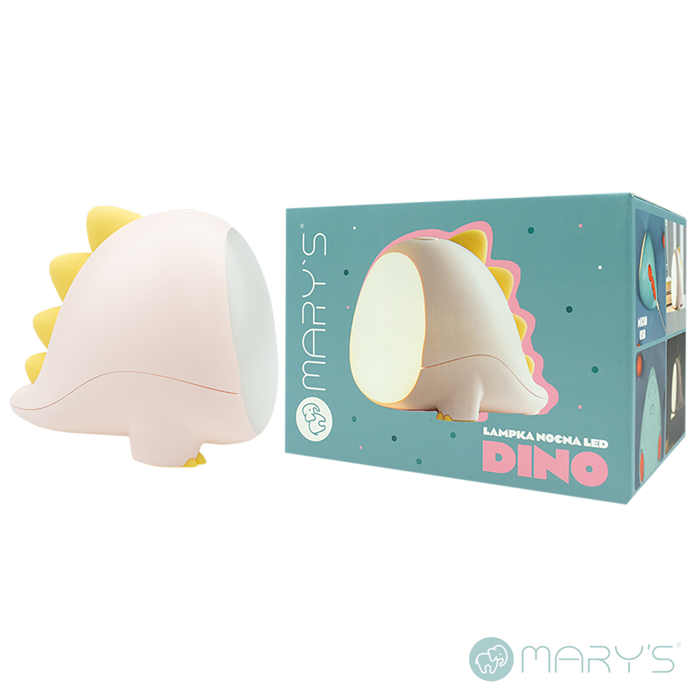 Mary's Dino Pembe Led Gece Lambası