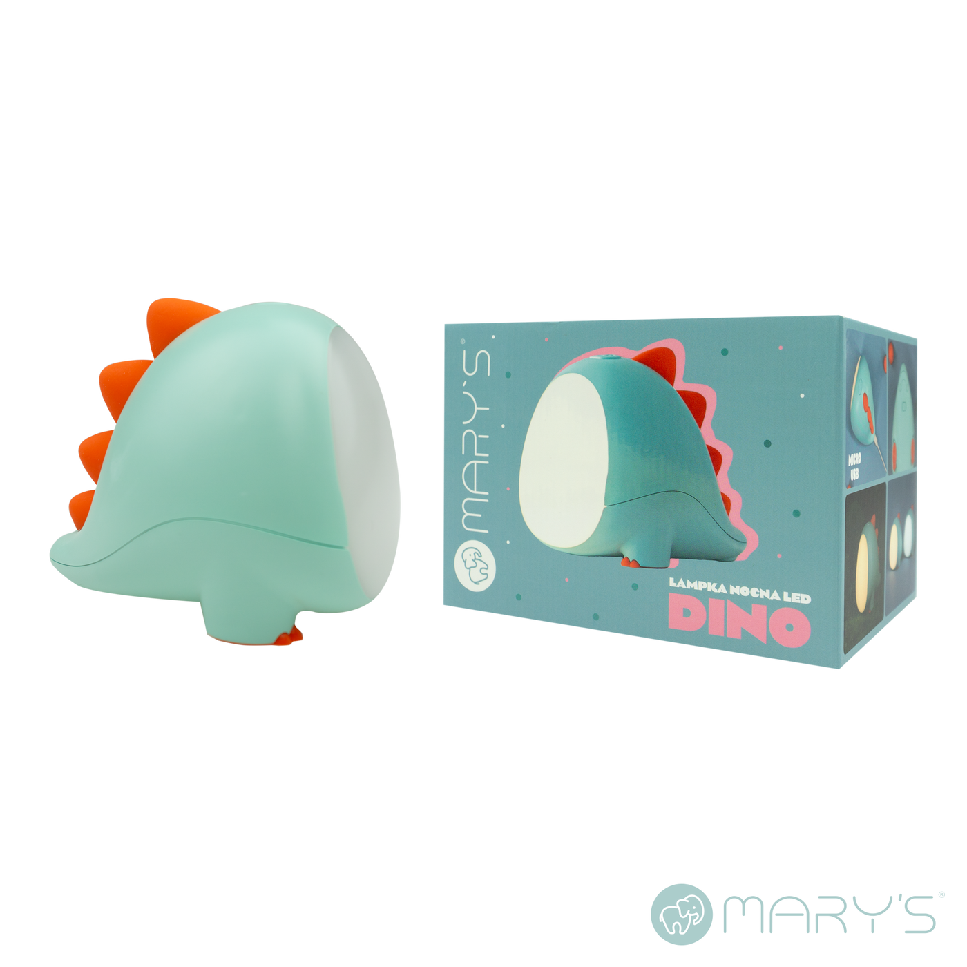 Mary's Dino Yeşil Led Gece Lambası