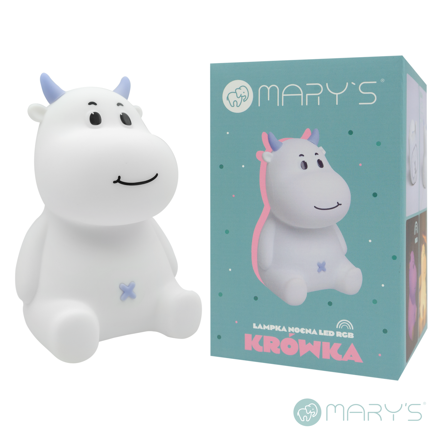Mary's Cow Mavi Led Gece Lambası