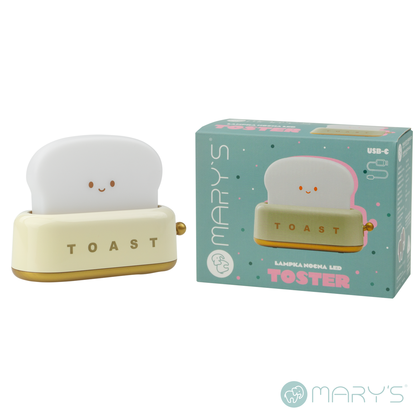 Mary's Toaster Sarı Led Gece Lambası