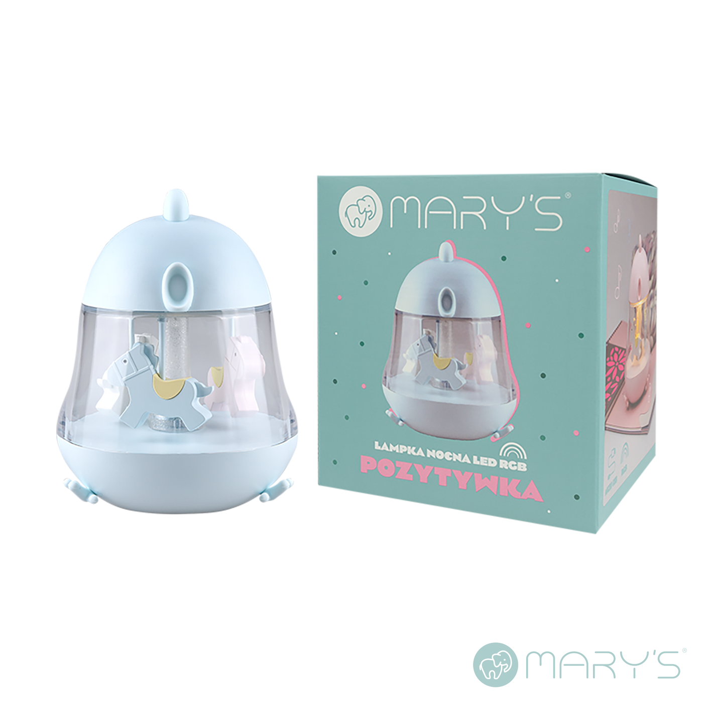 Mary's Music Box Mavi Led Gece Lambası