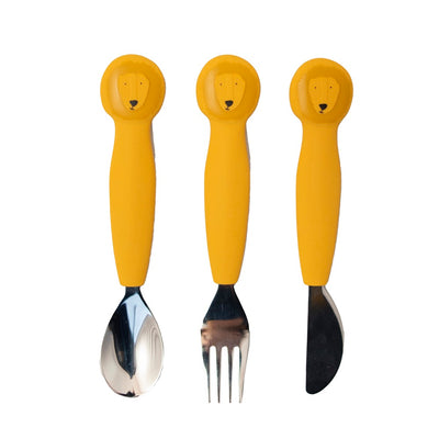 TRIXIE SILICONE CUTLERY MR.LION - SİLİKON ÇATAL BIÇAK TAKIMI 3'LÜ SET