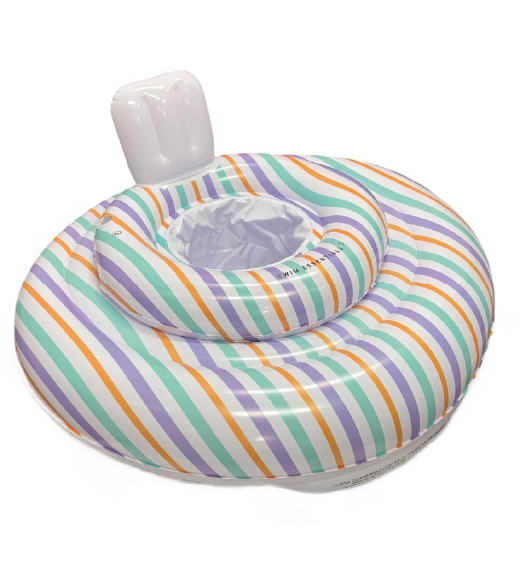 Swim Essentials Striped Rainbow Bebek Sırt Destekli Yüzme Simidi 1-2 Yaş