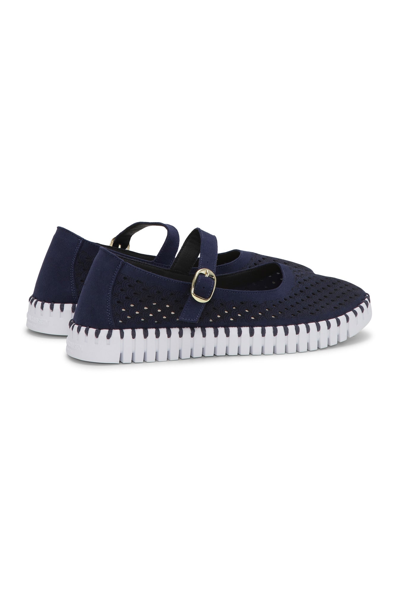 Ilse Jacobsen Tulip3476 Ballerina Dark Indigo White - Lacivert Kadın Ayakkabısı