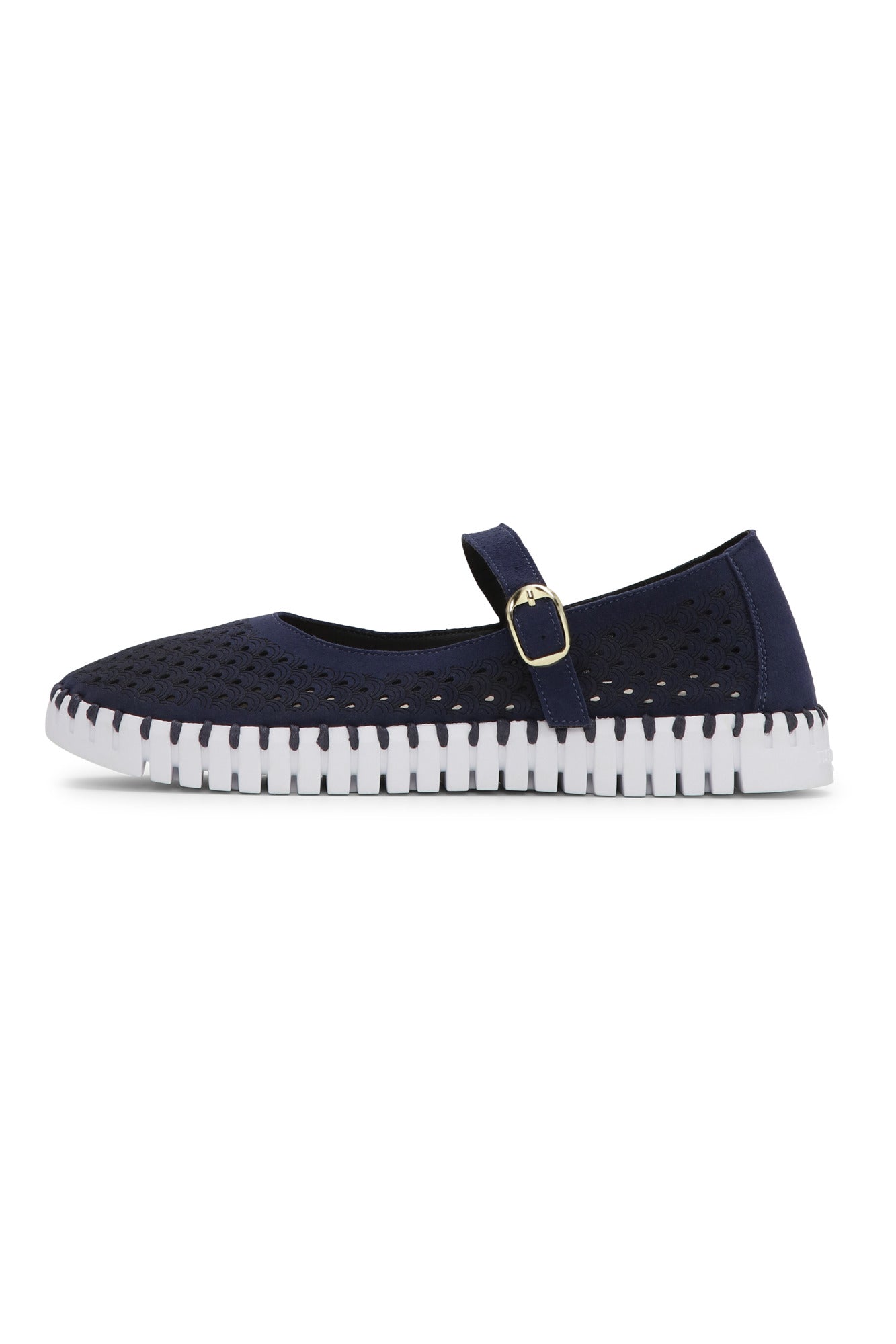 Ilse Jacobsen Tulip3476 Ballerina Dark Indigo White - Lacivert Kadın Ayakkabısı
