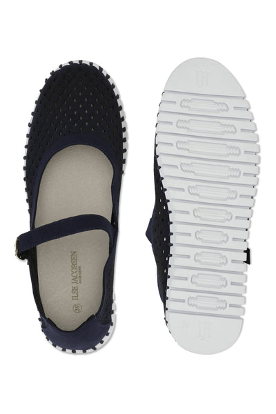 Ilse Jacobsen Tulip3476 Ballerina Dark Indigo White - Lacivert Kadın Ayakkabısı