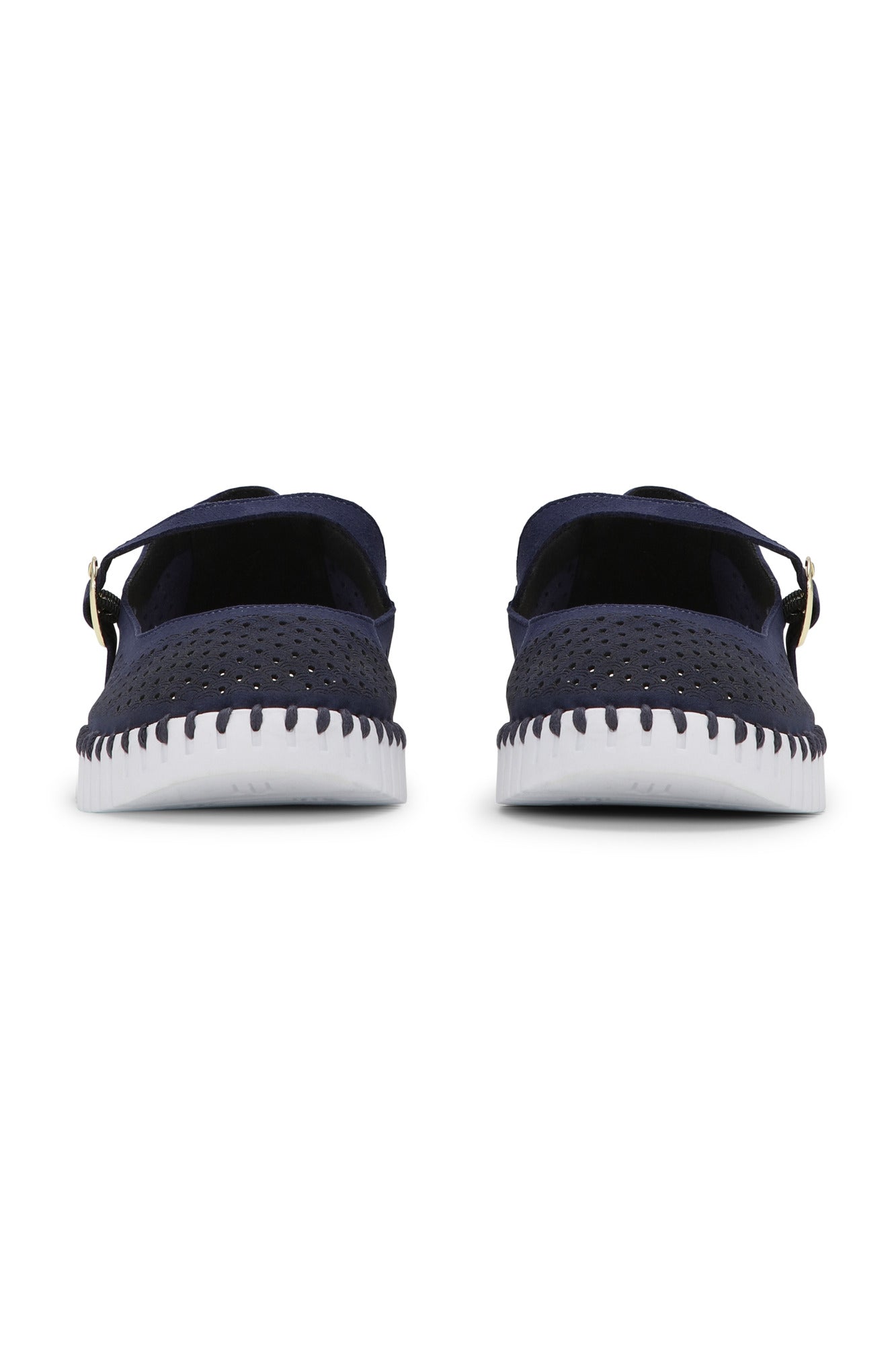 Ilse Jacobsen Tulip3476 Ballerina Dark Indigo White - Lacivert Kadın Ayakkabısı