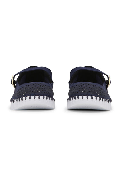 Ilse Jacobsen Tulip3476 Ballerina Dark Indigo White - Lacivert Kadın Ayakkabısı