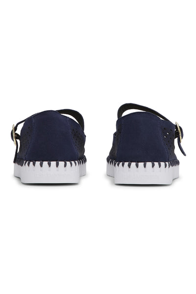 Ilse Jacobsen Tulip3476 Ballerina Dark Indigo White - Lacivert Kadın Ayakkabısı
