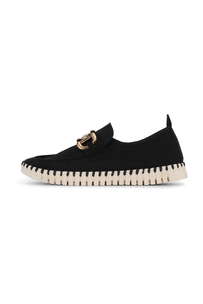 ILSE JACOBSEN BLACK FLATS TULIP3874 - SİYAH KADIN AYAKKABISI