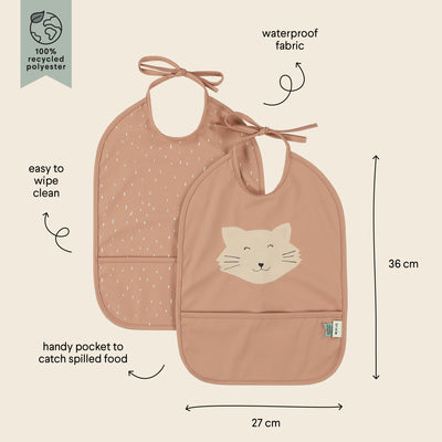 TRIXIE WATERPROOF BIB MRS.CAT 2'Lİ SU GEÇİRMEZ ÖNLÜK