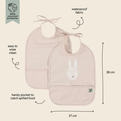 TRIXIE WATERPROOF BIB MRS.RABBIT 2'Lİ SU GEÇİRMEZ ÖNLÜK