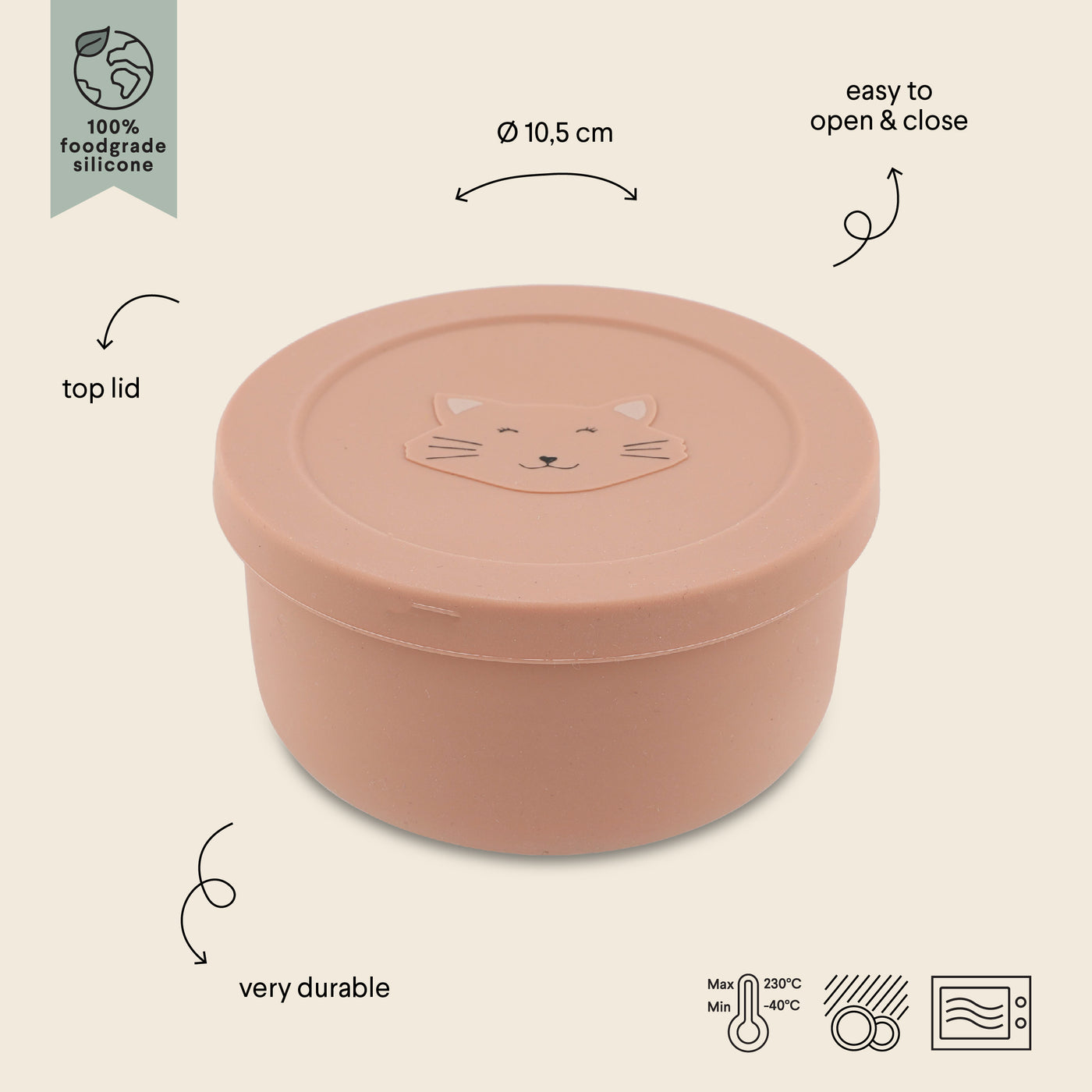 TRIXIE SILICONE SNACK POT WITH LID - SİLİKON KAPAKLI  ATIŞTIRMALIK KABI - MRS. CAT