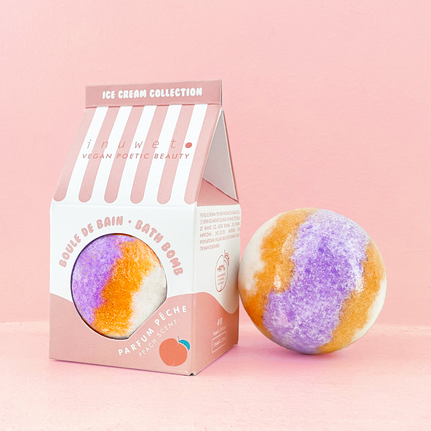 Inuwet Icecream Şeftali Banyo Bombası