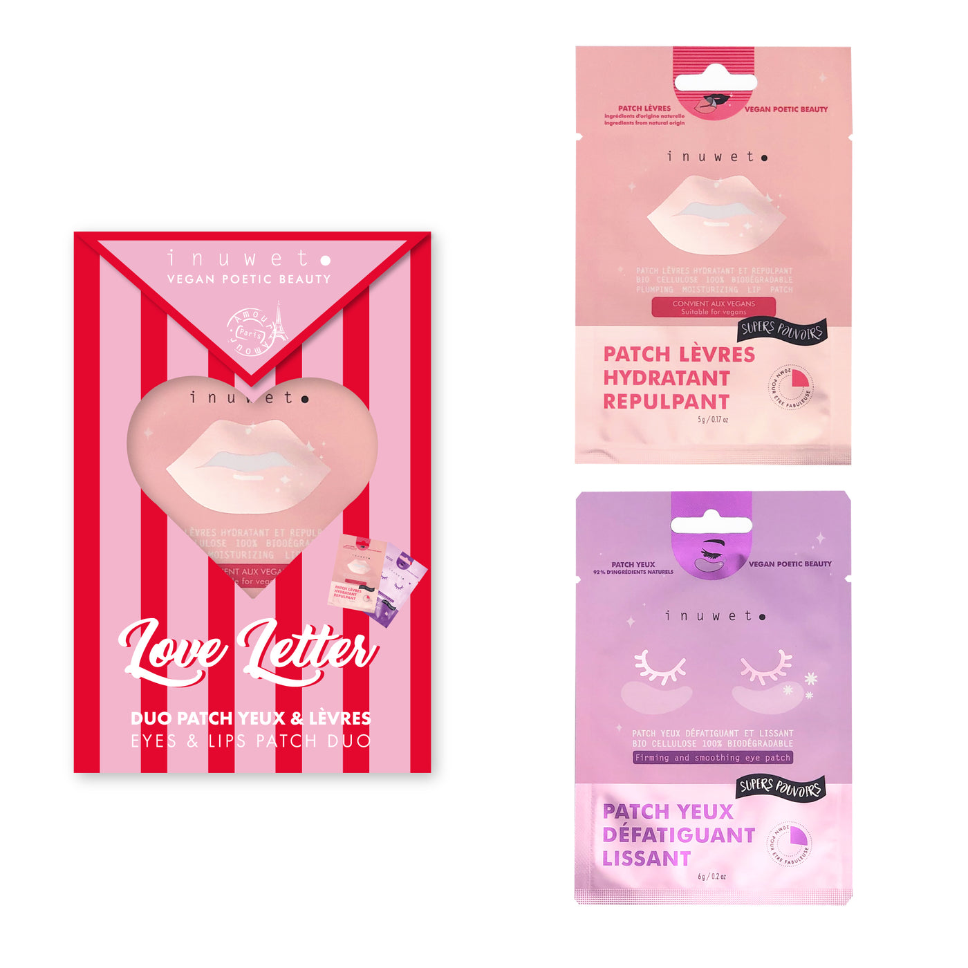 Inuwet Love Letter Dudak ve Göz Maskesi Seti