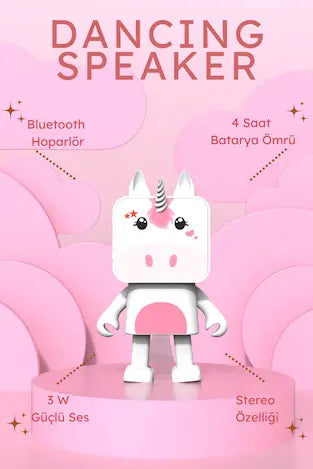 MOB - Dans Eden Hayvanlar Bluetooth Hoparlör Unicorn