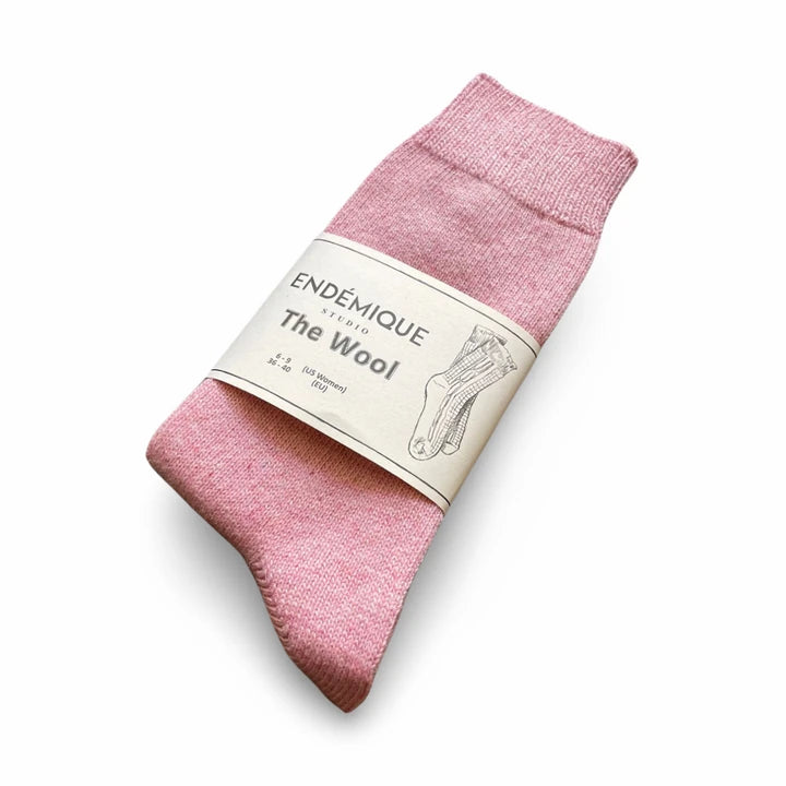 Endémique Studio The Wool Plain Pink Kadın Çorap