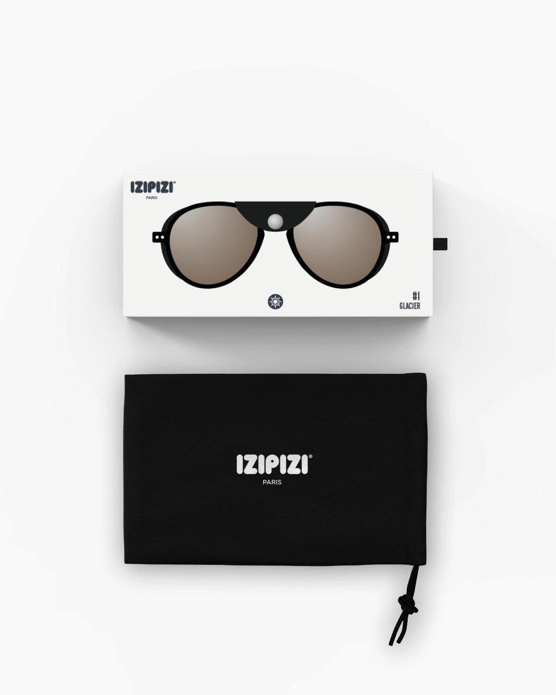 Izipizi Glacier Cat 3 Good Weather #I Black - Kış Sporları İçin Yan Korumalı Güneş Gözlüğü