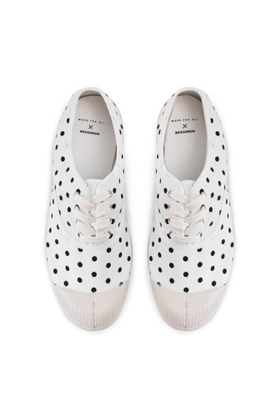 Bensimon X Muse For All Pois - Beyaz Puantiyeli Kadın Ayakkabısı