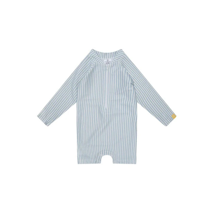 Swim Essentials Blue Stripes Uzun Kollu Erkek Çocuk Mayosu 6-12 Ay