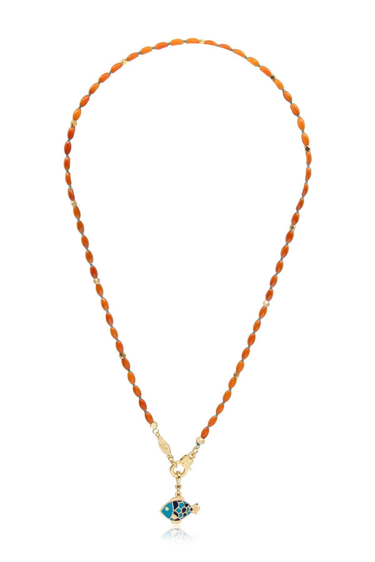 Atelier Petites Pierres - Bluebelle Balıklı Mercan Kolye