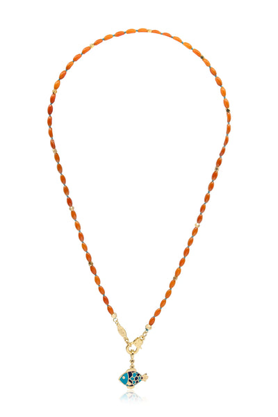 Atelier Petites Pierres - Bluebelle Balıklı Mercan Kolye