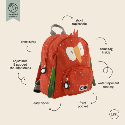 Trixie Backpack Small Mr. Parrot - Küçük Sırt Çantası