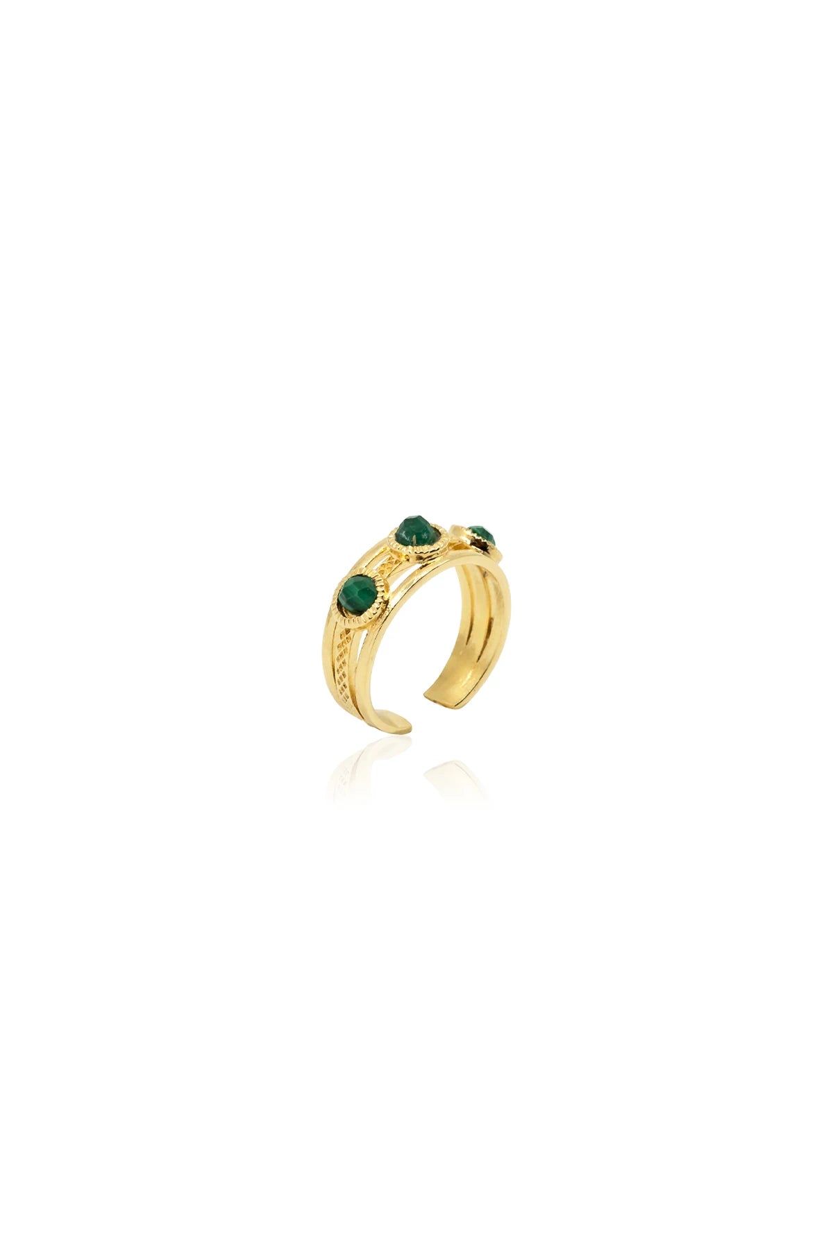 Atelier Petites Pierres - Reina Green Taşlı Yüzük