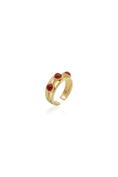 Atelier Petites Pierres - Reina Red Taşlı Yüzük