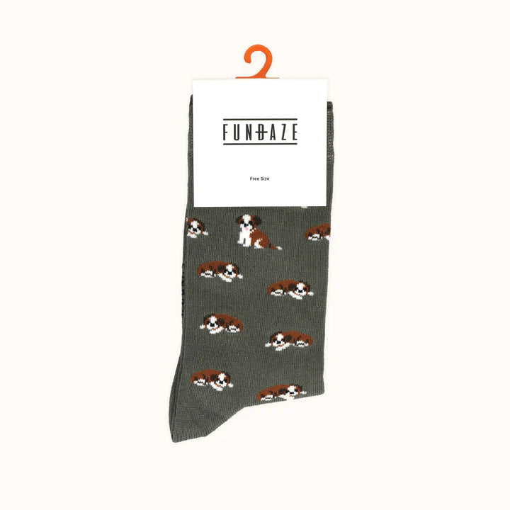Fundaze - Saint Bernard Desenli Soket Çorap