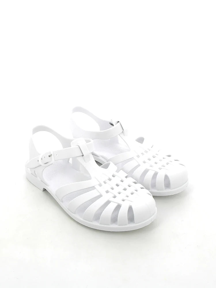 Meduse Sunmif Mat Blanc - Mat Beyaz Kadın Sandalet