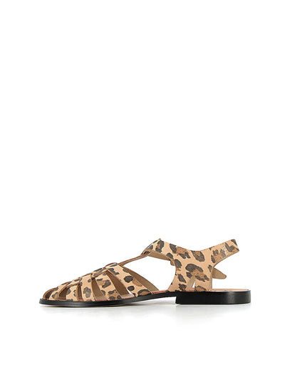 Meduse Sunville Leopard - Leopar Desenli Kadın Sandalet