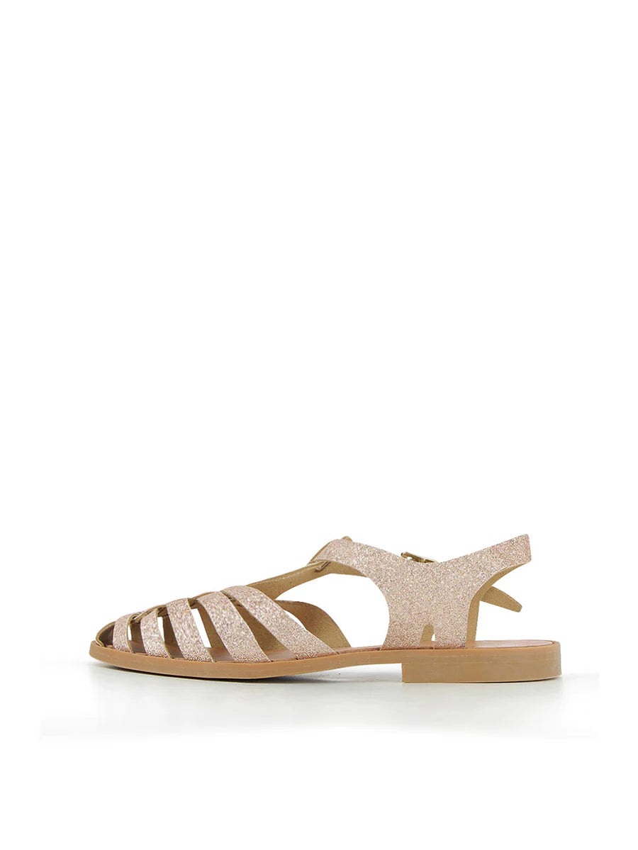 Meduse Sunville Nude Paillete - Parlak Nude Kadın Sandalet