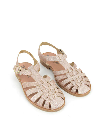 Meduse Sunville Nude Paillete - Parlak Nude Kadın Sandalet