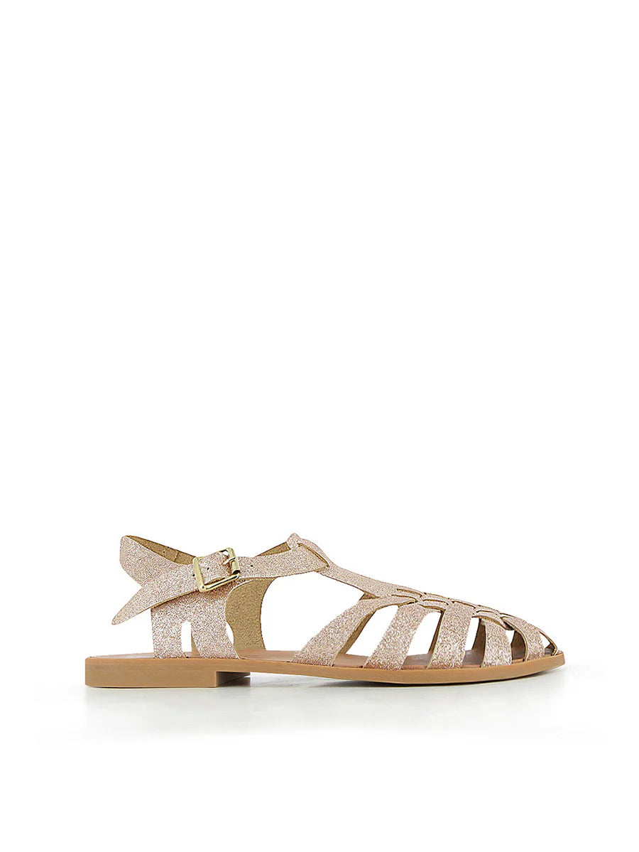 Meduse Sunville Nude Paillete - Parlak Nude Kadın Sandalet