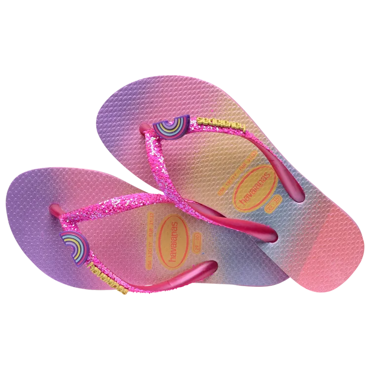 PINK HAVAIANAS KIDS SLIM GLITTER TRENDY PINK LEMONADE/PINK FLUX-4146977