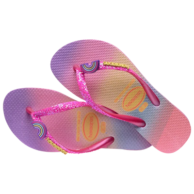 PINK HAVAIANAS KIDS SLIM GLITTER TRENDY PINK LEMONADE/PINK FLUX-4146977