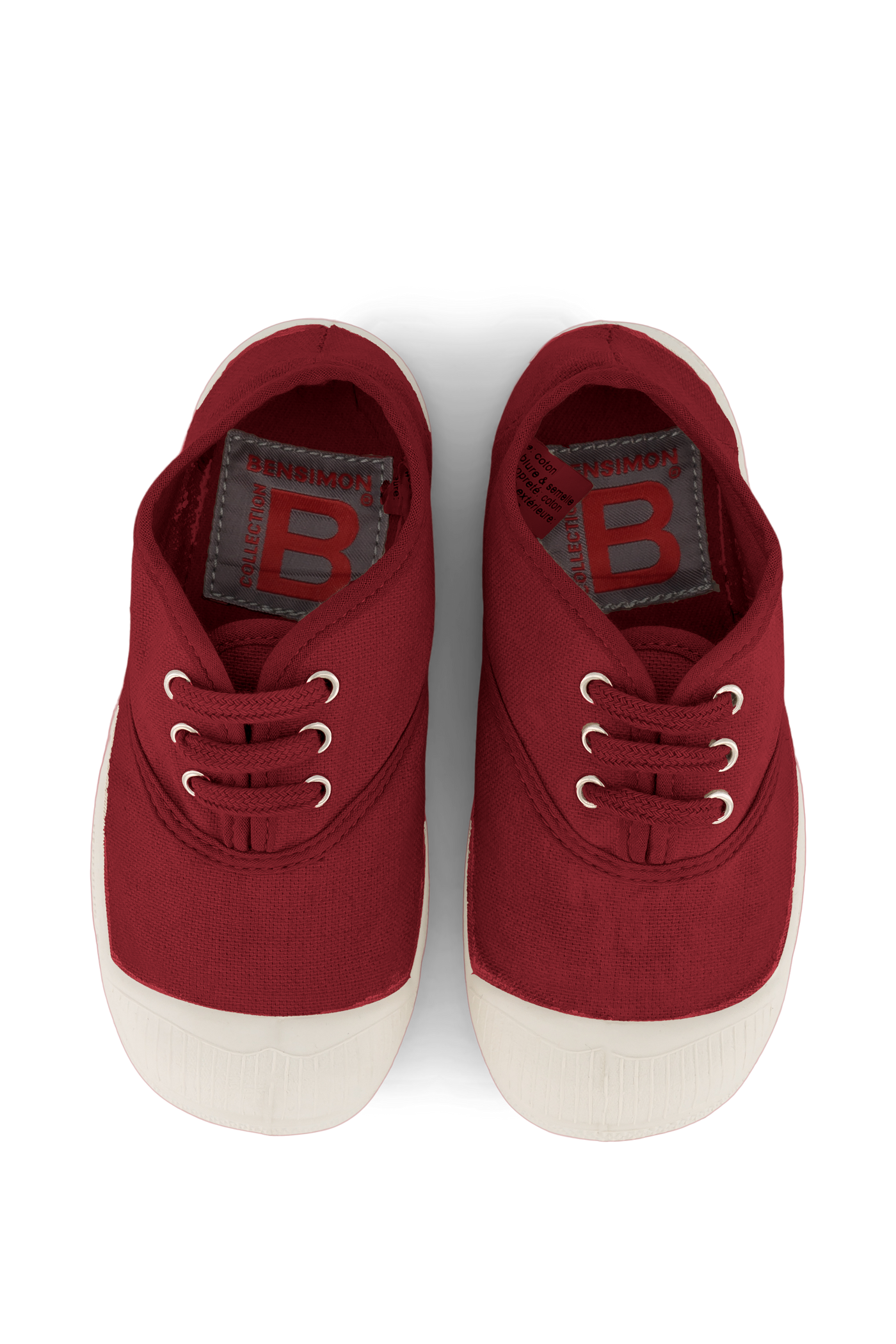 BENSIMON KIDS TENNIS LACETS ENFANT AMARANTE -  BORDO ÇOCUK AYAKKABISI