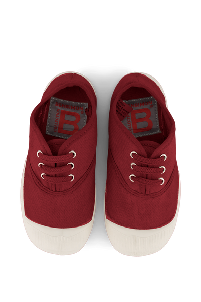 BENSIMON KIDS TENNIS LACETS ENFANT AMARANTE -  BORDO ÇOCUK AYAKKABISI