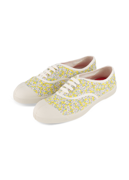 BENSIMON FLEURS JAUNE TENNIS LIBERTY - KADIN AYAKKABISI