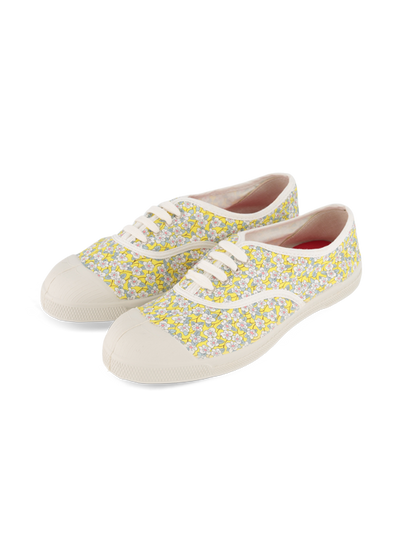 BENSIMON FLEURS JAUNE TENNIS LIBERTY - KADIN AYAKKABISI