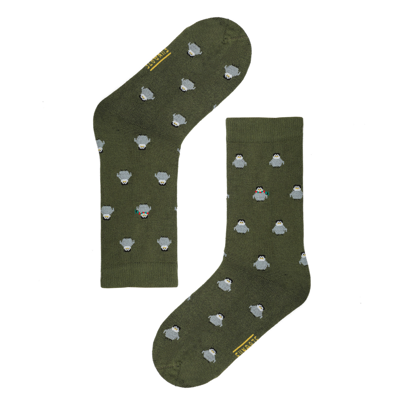 Fundaze Christmas Penguın Yeşil Çorap