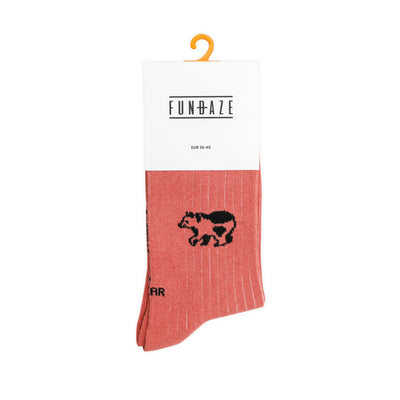 Fundaze Hybrid Animals | Cow-Bear Pembe Çorap