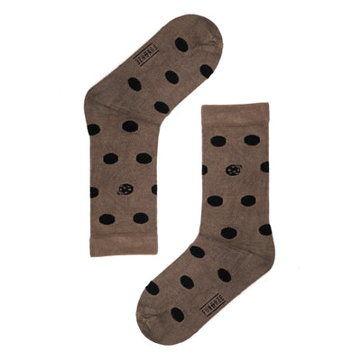 Fundaze Polka Dot-Chocolate Chip Cookie Kahverengi Çorap