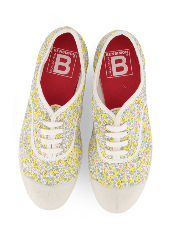 BENSIMON FLEURS JAUNE TENNIS LIBERTY - KADIN AYAKKABISI