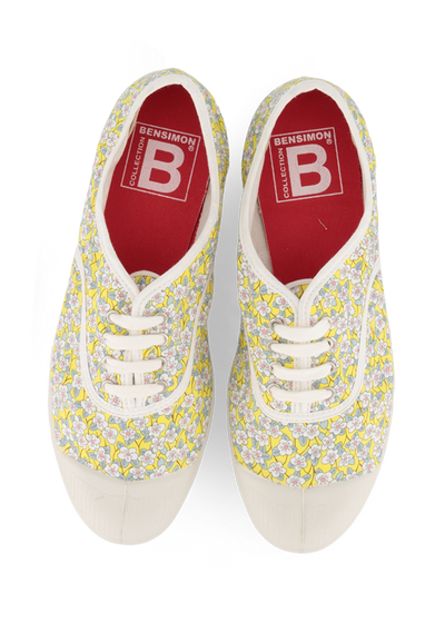 BENSIMON FLEURS JAUNE TENNIS LIBERTY - KADIN AYAKKABISI